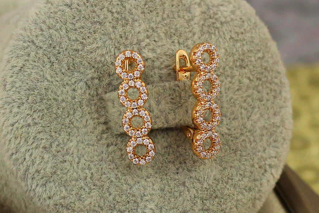 Серьги  Xuping Jewelry воздушные шарики 2 см золотистые