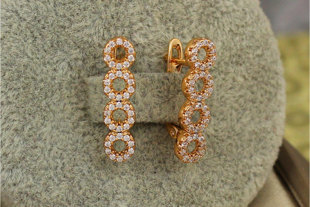 Серьги  Xuping Jewelry воздушные шарики 2 см золотистые
