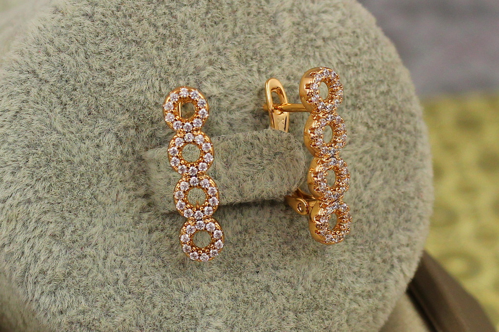 Серьги  Xuping Jewelry воздушные шарики 2 см золотистые
