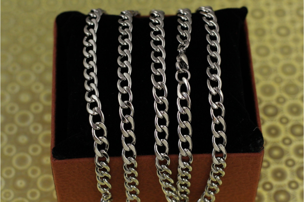 Ланцюг Xuping Jewelry круглий панцир 50 см 6 мм сріблястий