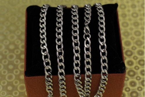 Ланцюг Xuping Jewelry круглий панцир 50 см 6 мм сріблястий