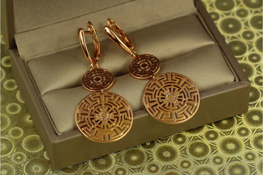 Сережки Xuping Jewelry підвіски містерія 4.7 см золотисті
