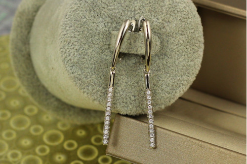 Сережки підвіски Xuping Jewelry Палички 4,5 см сріблясті