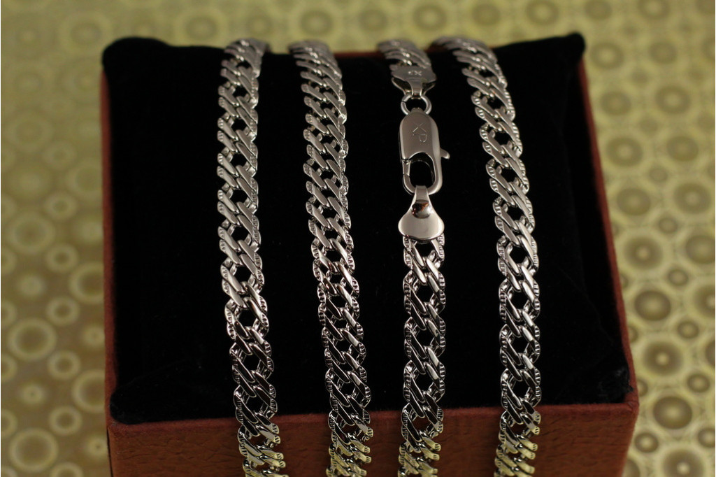 Ланцюг Xuping Jewelry ромб з огранюванням 50 см 6 мм сріблястий
