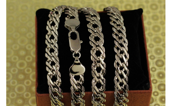 Ланцюг Xuping Jewelry ромб з огранюванням 60 см 10 мм сріблястий