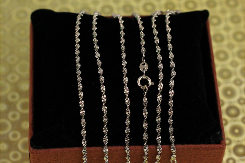 Ланцюг Xuping Jewelry спіраль 50 см 1,5 мм сріблястий