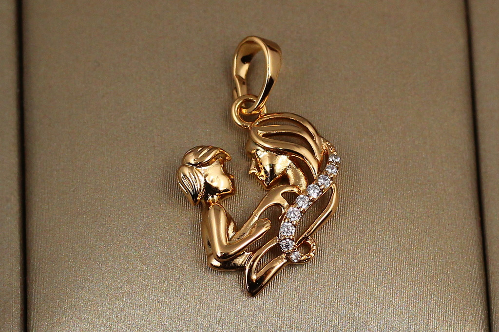 Кулон Xuping Jewelry сыночки матери 1,8 см золотистый