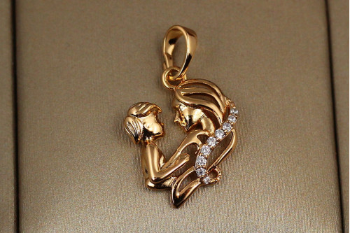 Кулон Xuping Jewelry сыночки матери 1,8 см золотистый