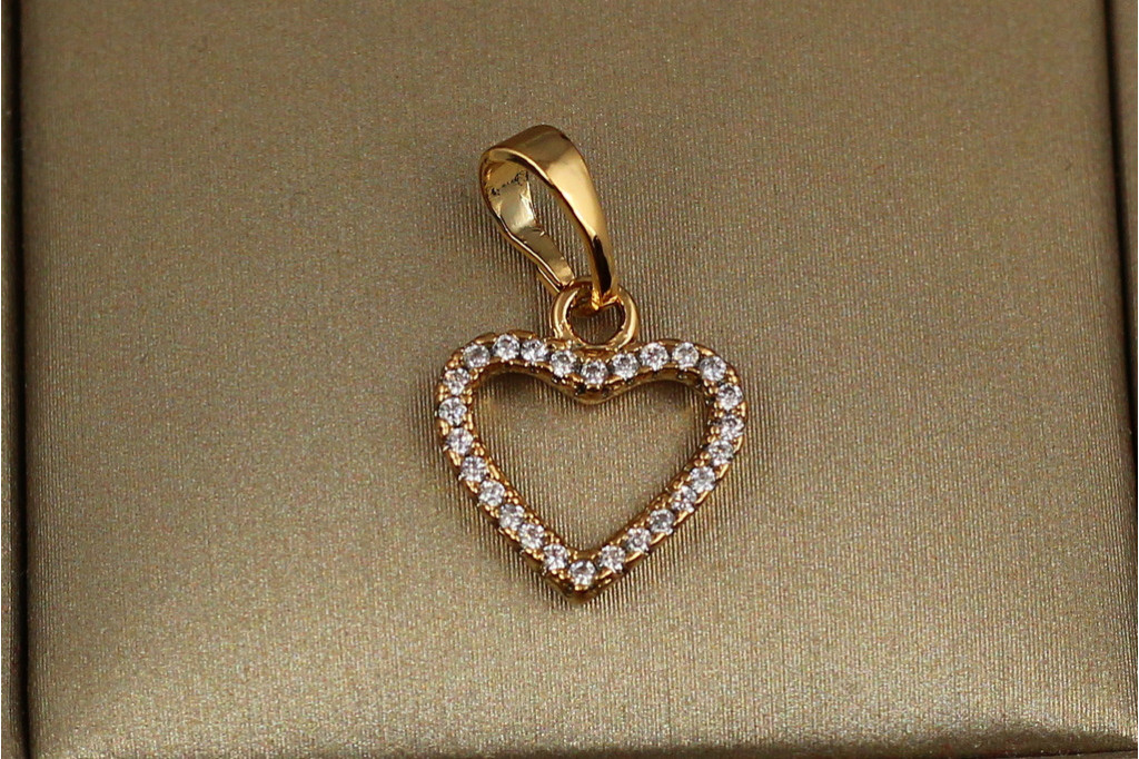 Кулон Xuping Jewelry ободок сердечко 1,3 см золотистый