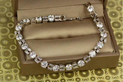 Браслет Xuping Jewelry Восьмині 17,5 см 6 мм сріблястий