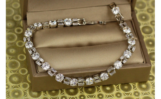 Браслет Xuping Jewelry Восьмині 17,5 см 6 мм сріблястий