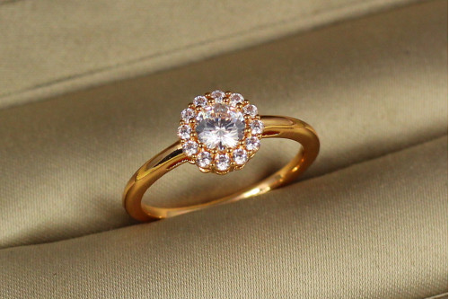 Кольцо Xuping Jewelry Ассоль р 17  золотистое