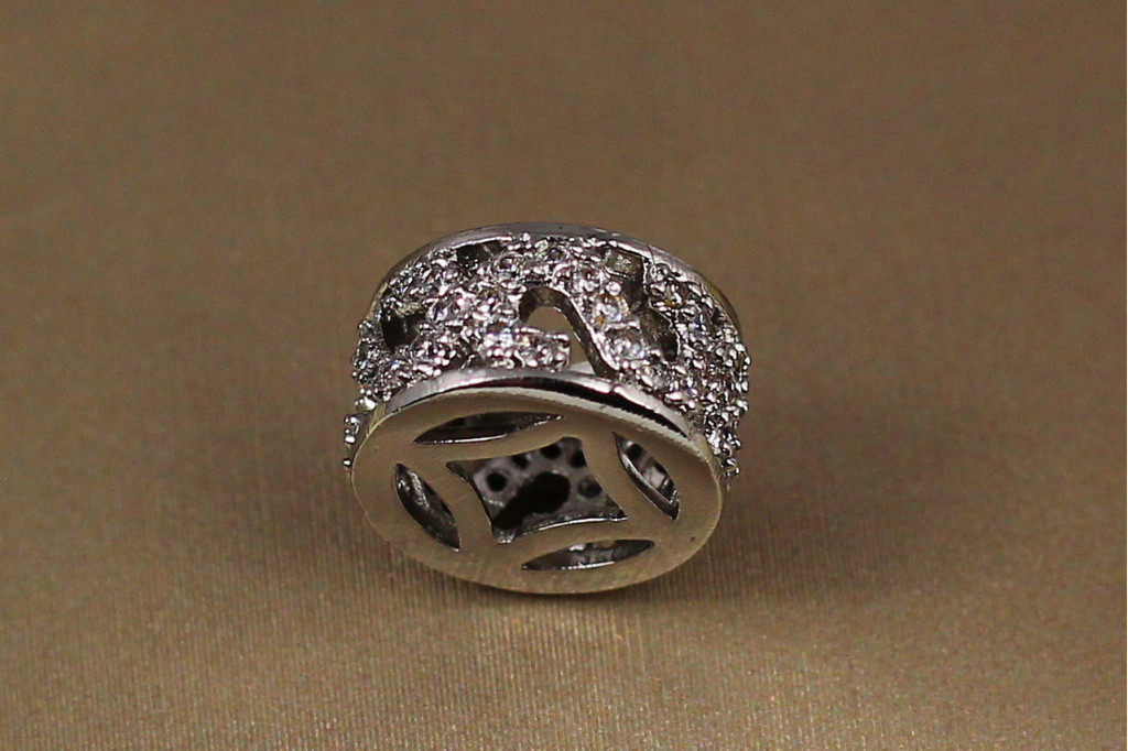 Кулон шарм Xuping Jewelry волна 11 мм серебристый