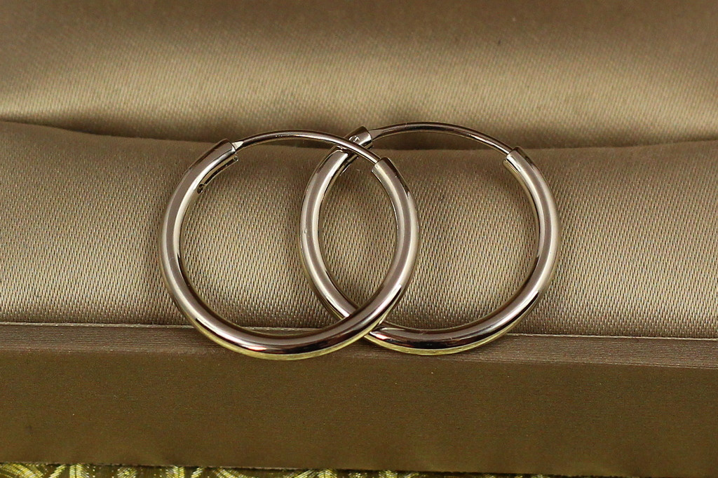 Серьги кольца Xuping Jewelry 1,7 см серебристые