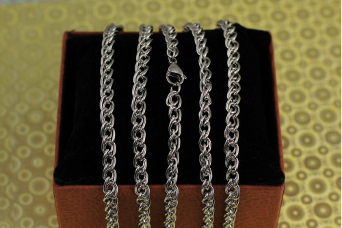 Ланцюг Xuping Jewelry вісімка 60 см 5 мм сріблястий