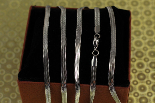 Ланцюг Xuping Jewelry плоский снейк 60 см 4 мм сріблястий