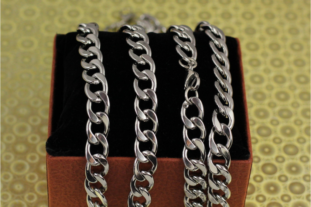 Ланцюг Xuping Jewelry круглий панцирний 60 см 10 мм сріблястий
