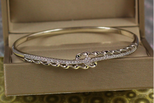 Браслет бэнгл Xuping Jewelry Энергия 60 мм 8 на руку от 17 см до 19 см серебристый