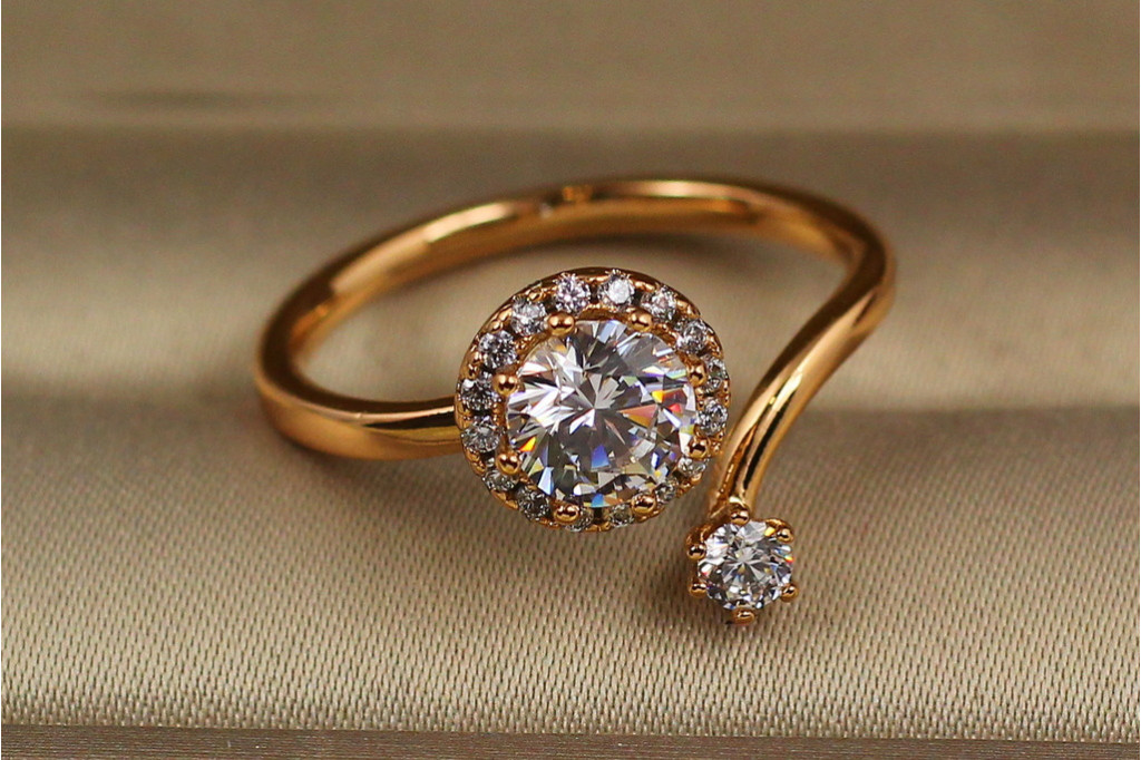 Кільце Xuping Jewelry Сузір"я розсувне 18 і більше золотисте