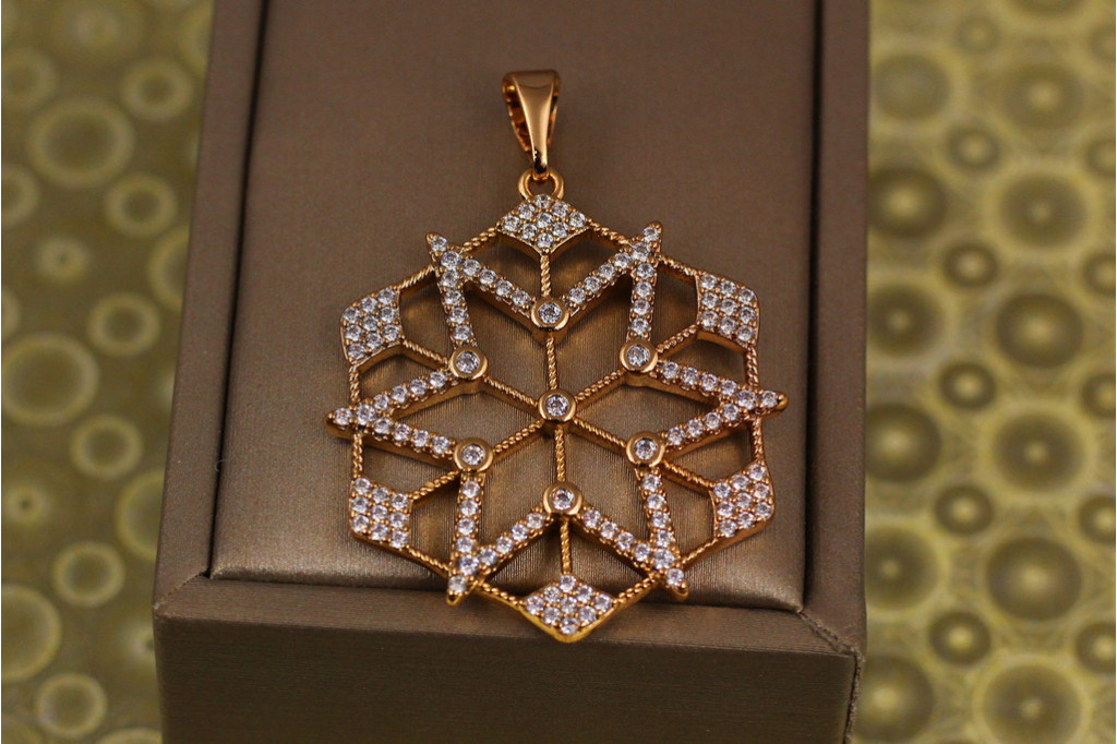 Кулон Xuping Jewelry Калейдоскоп 3,5 см золотистий