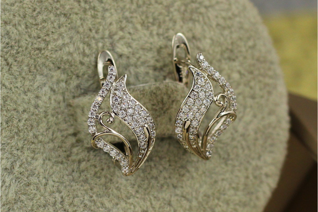 Серьги Xuping Jewelry тюльпанчик 1,6 см серебристые