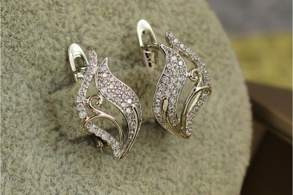 Серьги Xuping Jewelry тюльпанчик 1,6 см серебристые