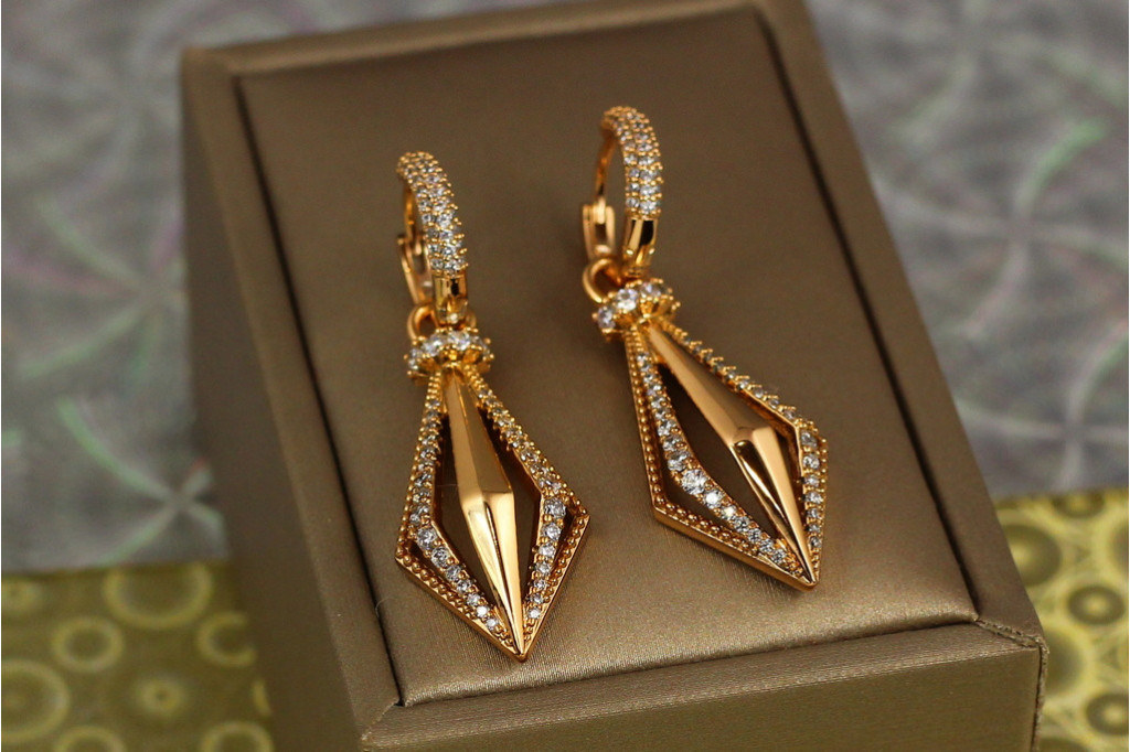 Сережки підвіски Xuping Jewelry ліхтарик 4,2 см золотисті