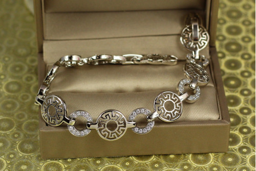 Браслет Xuping Jewelry красавица гречанка 17.5 см 13 мм серебристый