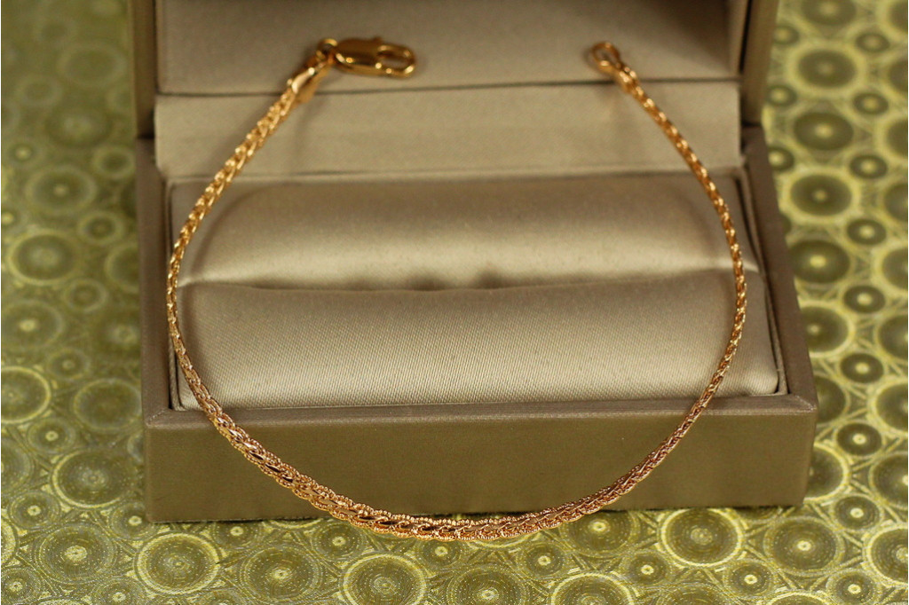 Браслет Xuping Jewelry косичка 19 см 2,5 мм золотистий