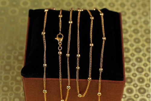Ланцюг Xuping Jewelry кобра з кульками 50 см 3,5 мм золотистий