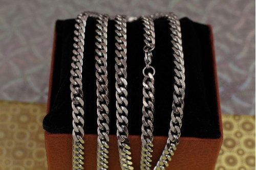 Ланцюг Xuping Jewelry панцирний Гурмета 60 см 6 мм сріблястий