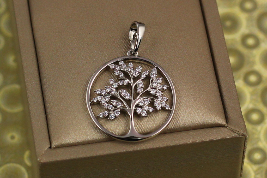 Кулон Xuping Jewelry цветущее дерево 2.2 см серебристый
