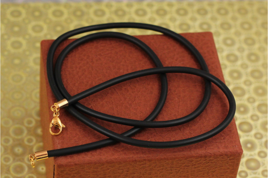 Шнурок каучук Xuping Jewelry 50 см 3 мм черный