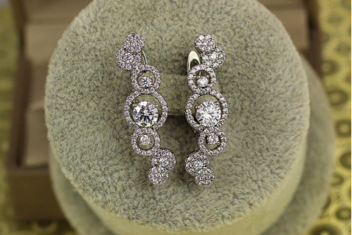 Серьги Xuping Jewelry Пузырьки 3 см серебристые