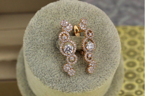Серьги Xuping Jewelry Пузырьки 3 см золотистые