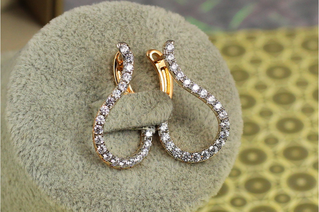 Сережки Xuping Jewelry Дужка з родієм 2,8 см золотисті