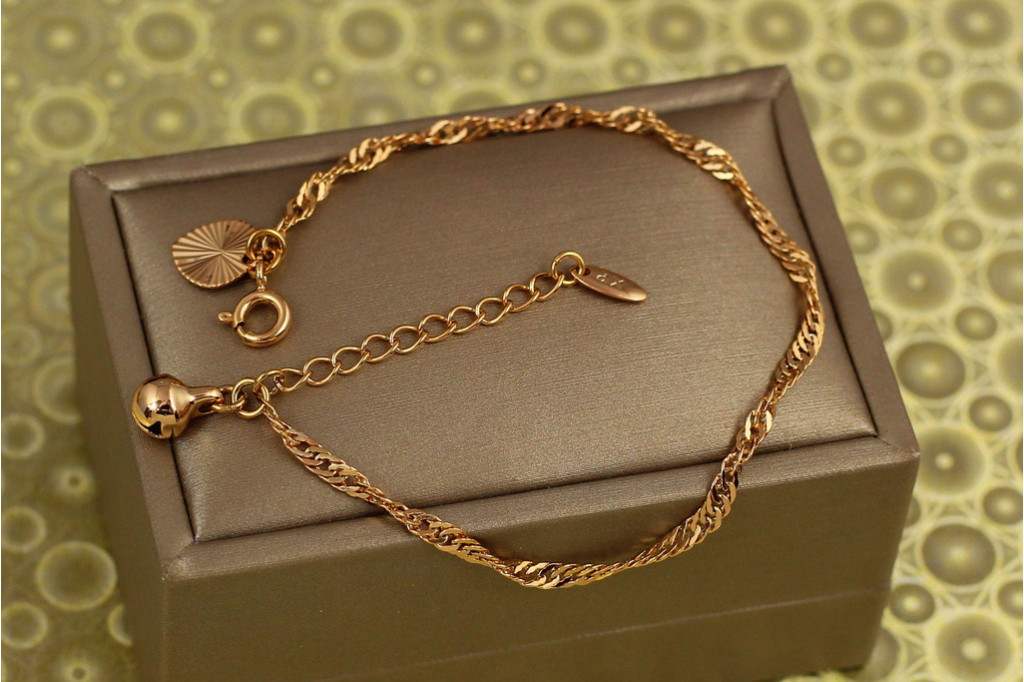 Браслет Xuping Jewelry Сингапур 17 см 3 мм золотистий