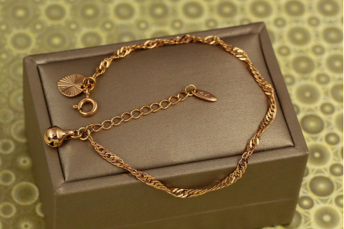 Браслет Xuping Jewelry Сингапур 17 см 3 мм золотистий