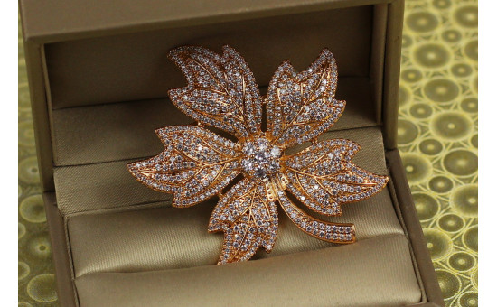 Брошка Xuping Jewelry велика волошка 5,5 см золотиста