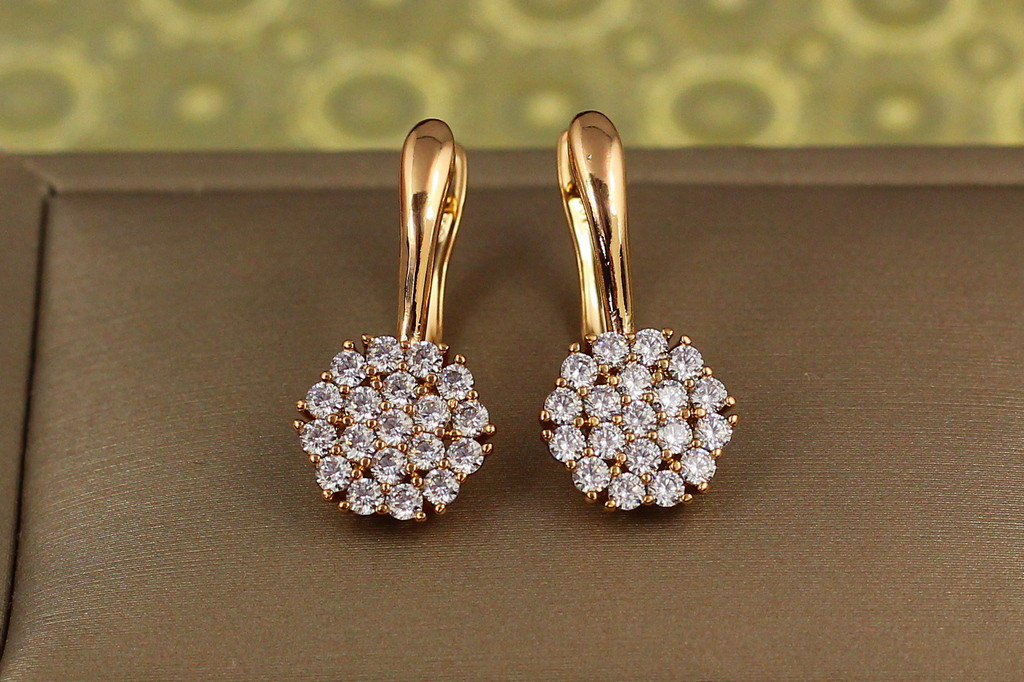 Сережки Xuping Jewelry Біоника 2,3 см золотисті