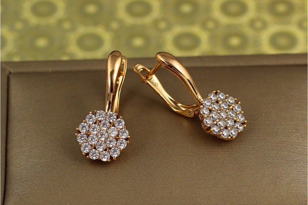 Сережки Xuping Jewelry Біоника 2,3 см золотисті