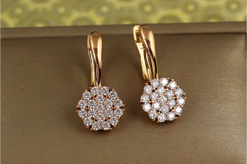 Сережки Xuping Jewelry Біоника 2,3 см золотисті