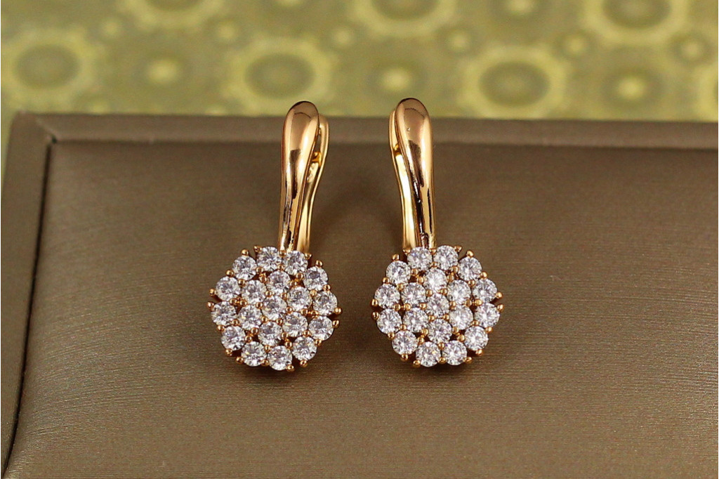 Сережки Xuping Jewelry Біоника 2,3 см золотисті