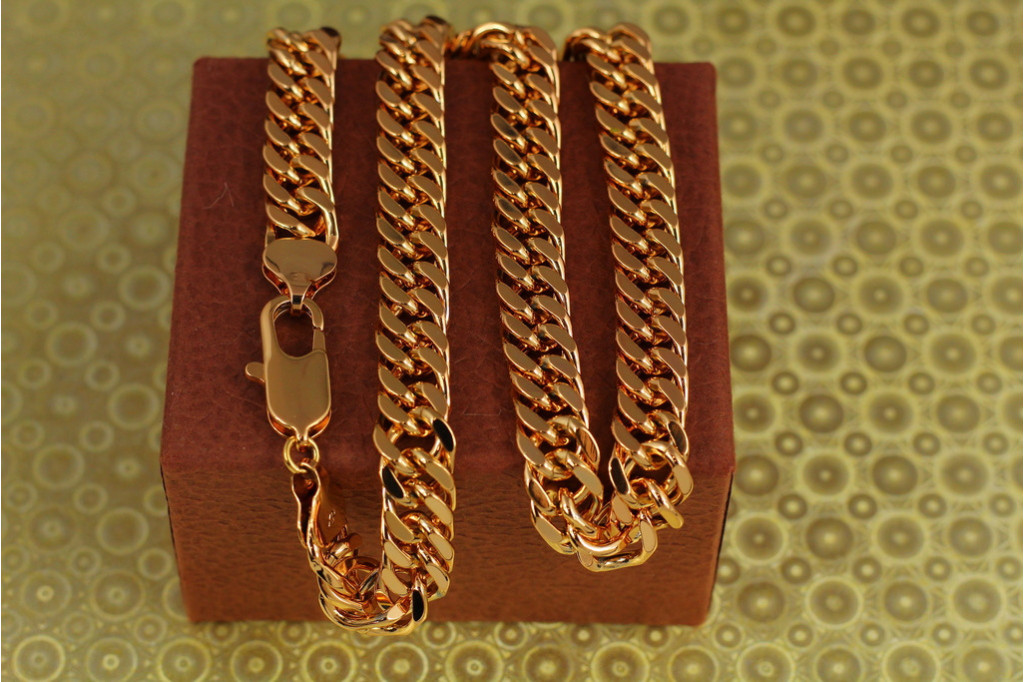 Цепь Xuping Jewelry кобра 55 см 10 мм золотистая