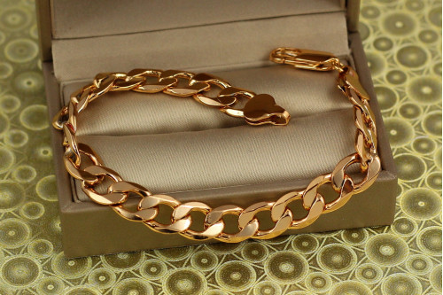 Браслет Xuping Jewelry круглий панцирний 19 см 8 мм золотистий