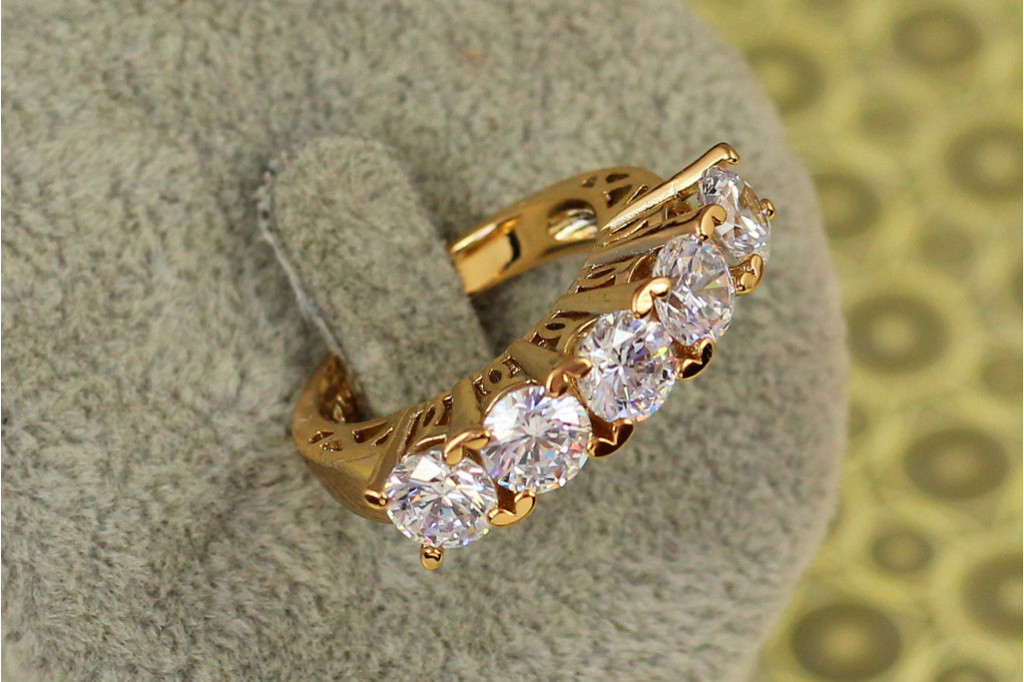 Кольцо  Xuping Jewelry Кастет р 17 золотистое