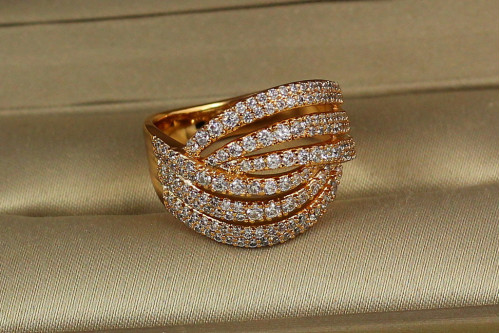 Кільце Xuping Jewelry Катушка р 16 золотисте