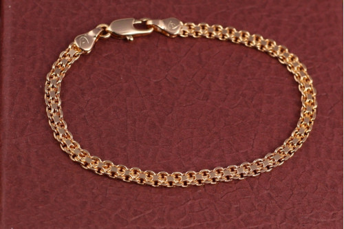 Браслет Xuping Jewelry бісмарк 18,5 см 4 мм золотистий