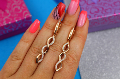 Сережки підвіски Xuping Jewelry Калето 5 см золотисті