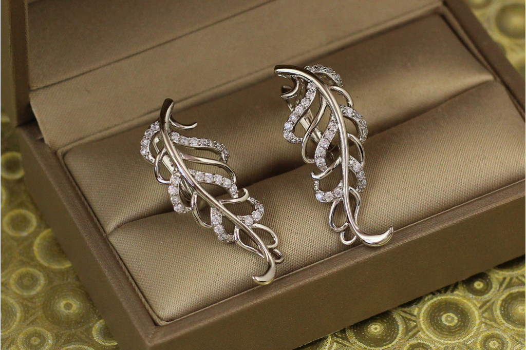 Сережки Xuping Jewelry Фенікс 3,3 см сріблясті